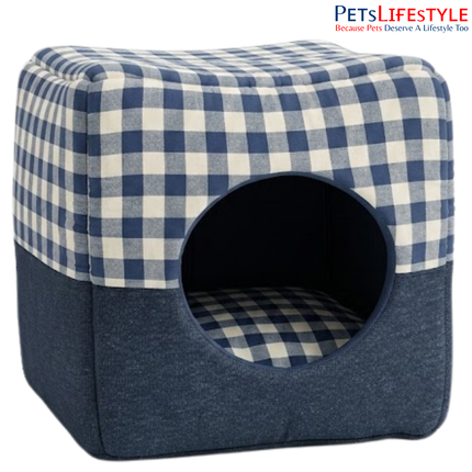 Foldable Cat Cube House 2-in-1 Pet Bed | Cozy Cave & Lounger