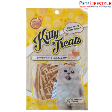 Rena's Kitty Licks Chicken & Scallop Treats for Kittens - 30 g