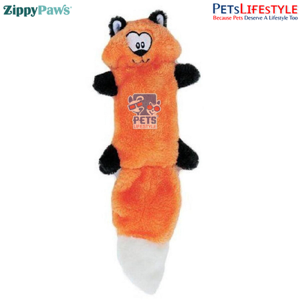 ZippyPaws Zingy – Fox – Tamale Plush Squeaker Dog Toy for the Foodie Pup