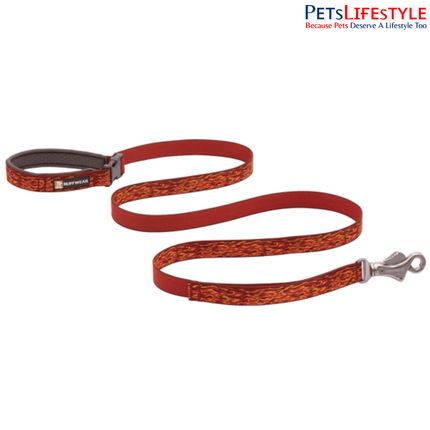 Ruffwear Flat Out Leash Dog Leash Ember Distortion | Adjustable Hands-Free Everyday Adventure Leash for Dogs