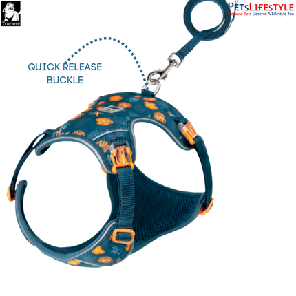 Truelove Ultra Light Small Dog Harness & Leash Set – BLUE CORAL