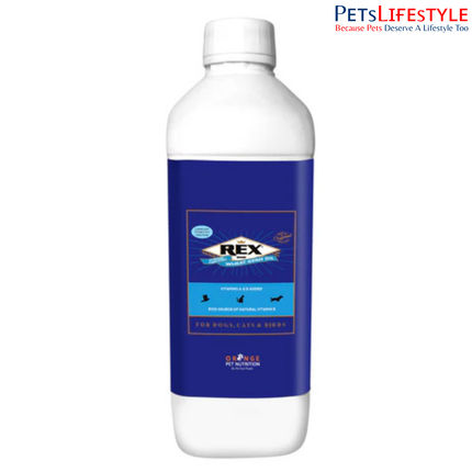Rex Wheat Germ Oil Skin & Coat Nutritional Supplement for Dogs, Cats & Small Pets