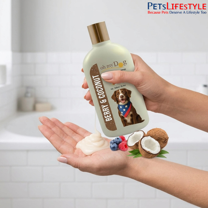 Oh My Dog Berry & Coconut Ultimate Pet Shampoo – Paraben Free, Mild & Conditioning Dog Shampoo