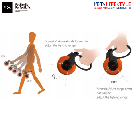 FIDA Mars Retractable Dog Leash – Anti-Twist | Heavy Duty | Reflective