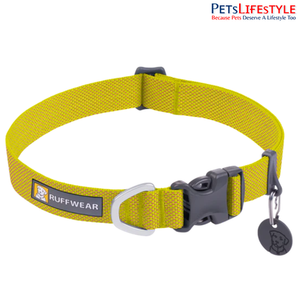Ruffwear Hi & Light™ Dog Collar Lichen Green | Ultra-Light Reflective Everyday Dog Collar