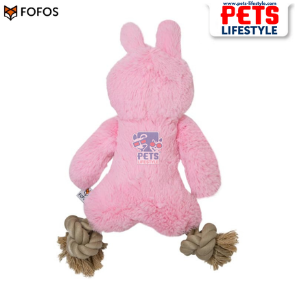 FOFOS Ropeleg Plush Rabbit Toy – Rope Tug + Soft Plush