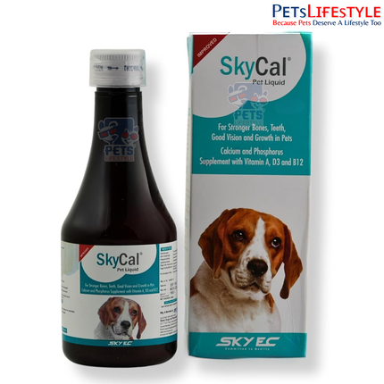 Sky EC SkyCal-DS Double Strength | Calcium, Phosphorus & Vitamin D3 Supplement for Dogs & Cats | Bone & Joint Health