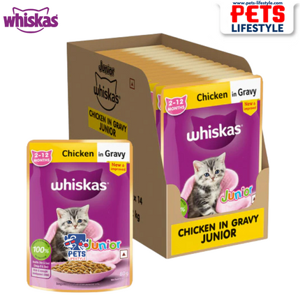 Whiskas Kitten Chicken in Gravy – 85 gm
