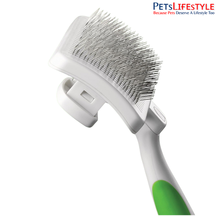 Andis Self-Cleaning Slicker Brush for Dogs & Cats – Lime Green