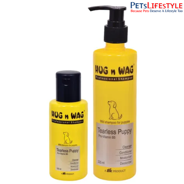 TTK Hug n Wag Professional Tearless Puppy Shampoo – Mild Tear-Free Shampoo for Puppies