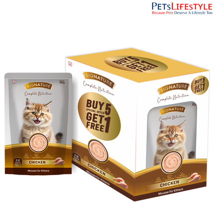 Signature Chicken Mousse Kitten 80g (5+1 Pack)