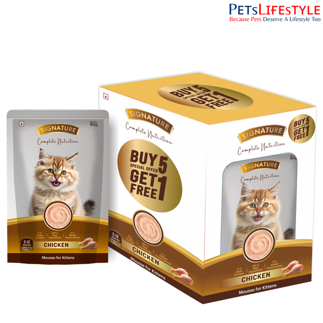 Signature Chicken Mousse Kitten 80g (5+1 Pack)