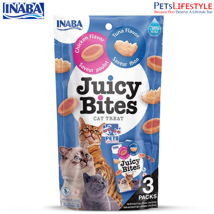Juicy Bites Tuna & Chicken Flavor – Soft Moist Treats for Cats – 33.9g