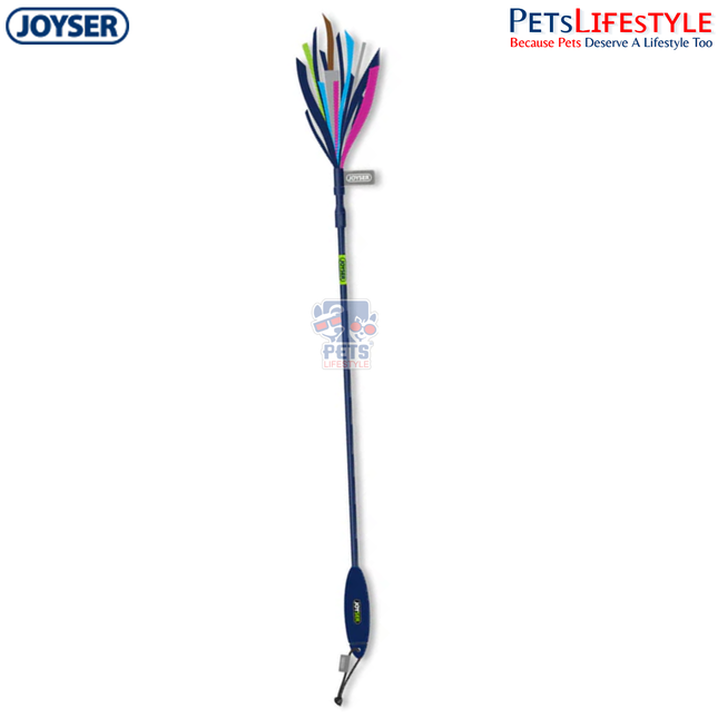 JOYSER Cat Teaser Wand Toy with Paper Ribbons – Blue