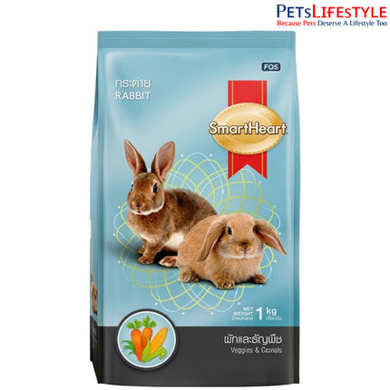 SmartHeart Rabbit Dry Food – Veggies & Cereals 1 Kg
