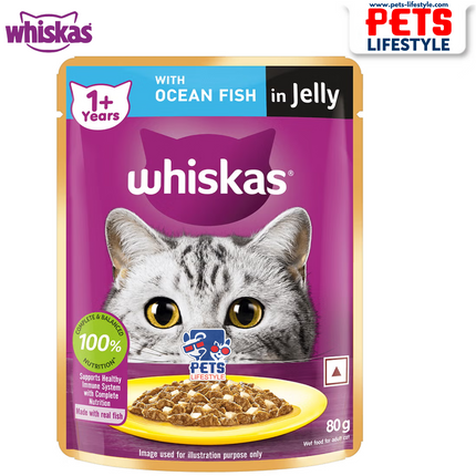 Whiskas Ocean Fish Adult Wet Cat Food - 80 g