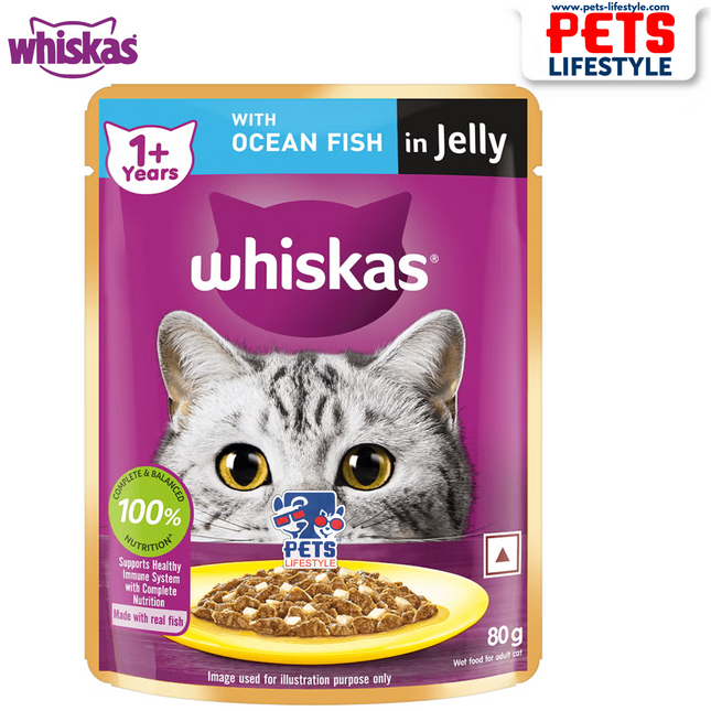 Whiskas Ocean Fish Adult Wet Cat Food - 80 g