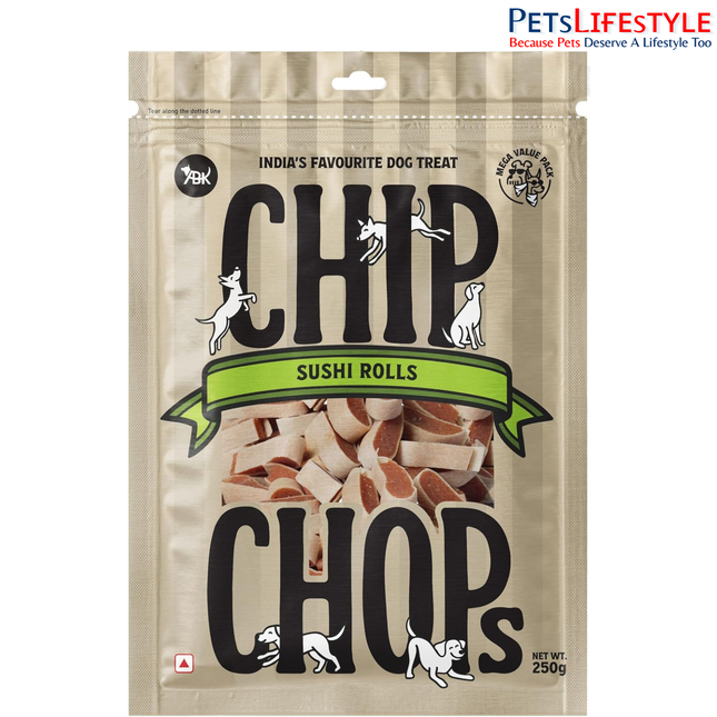 Chip Chops Sushi Rolls Dog Treats 250gm