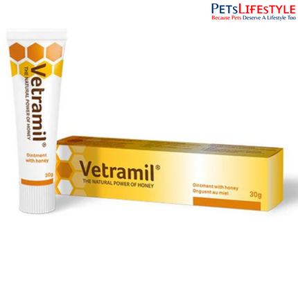 Vetramil Ointment Honey-Based Wound Healing & Skin Repair Ointment for Dogs, Cats & Companion Animals