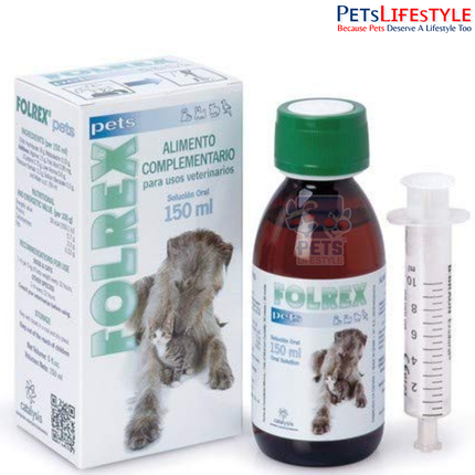 Vivaldis Folrex Pet Syrup for Dogs & Cats – Joint & Cartilage Support Supplement with Glucosamine (Chitin Hydrolyzate), 150 ml