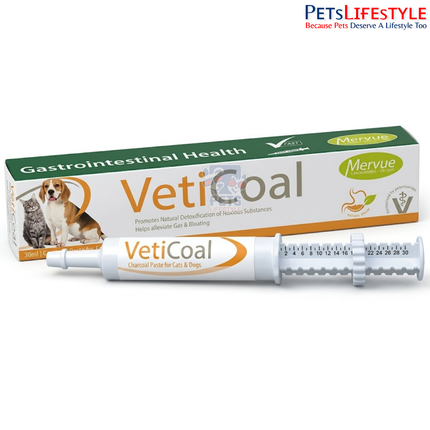 Merveu Veticoal Charcoal Paste for dogs & cats, 30ml