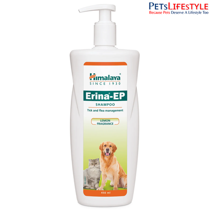Himalaya Erina-EP Tick and Flea Control Shampoo, 200 ml & Erina-EP Shampoo, 450 ml