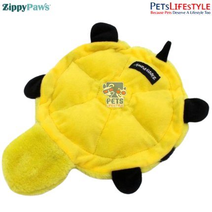 ZippyPaws Squeakie Crawler – Bertie the Bee  Stuffing-Free Flat Plush Dog Toy with 7 Squeakers