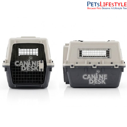 Canine Desk Flight Carrier (24" × 14" × 16") | IATA Approved Airline Travel Crate for Dogs & Cats (Medium)