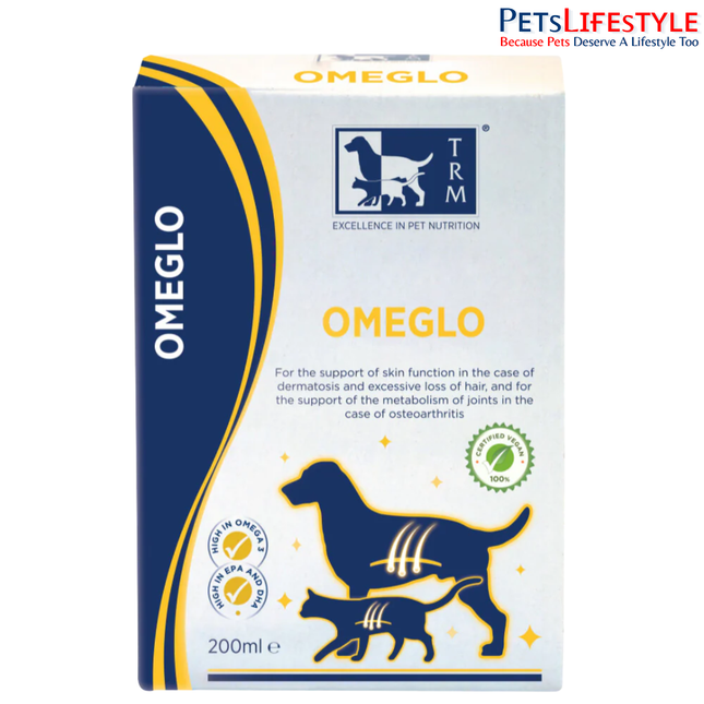TRM Omeglo Skin & Joint Support Nutritional Supplement for Dogs & Cats 200 ml