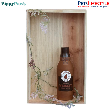 ZippyPaws Latex Happy Hour Crusherz – Red Wine  Crunchy Refillable Squeaky Dog Toy | Cuddle Buddy