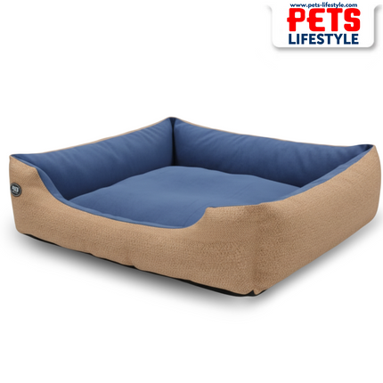 PᴇᴛsLɪғᴇsᴛʏʟᴇ Turkish Velvet Orthopedic Bolster Gunthar Bed for Dogs and Cats – Multicolor