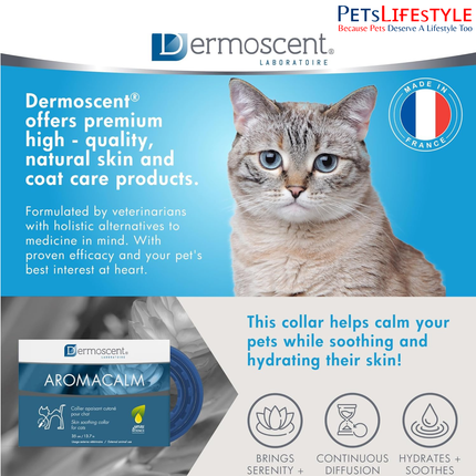 Dermoscent Aromacalm Calming Collar for Cats (35 cm) – Anxiety & Stress Control