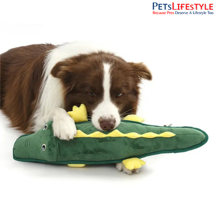 FOFOS Chew Tuff Dog Toy Crocodile – Durable-Style Chew Toy for Dogs