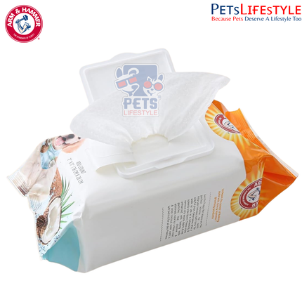 Arm & Hammer Dog Grooming Wipes with Coconut – Natural Deodorizing Pet Wipes (100 Count)