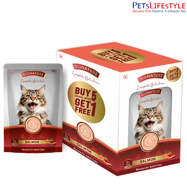 Signature Salmon Mousse Cat 80g (5+1 Pack)