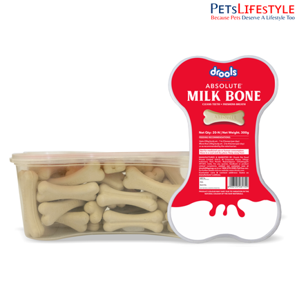 Drools Absolute Milk Bone Jar Dog Treats (300g, 20 pcs)