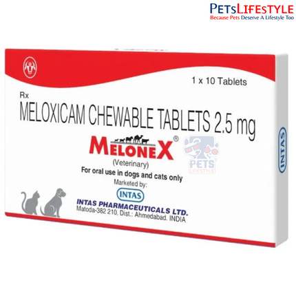 Melonex 2.5mg Pet Chewable Tablet for Pain Relief