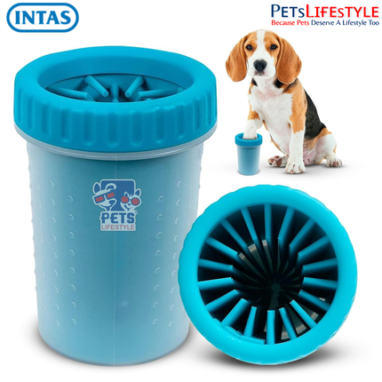 Dog Paw Cleaner Cup for Medium to Large Dogs – Portable Foot Washer with Soft Silicone Bristles