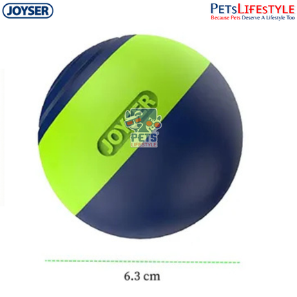 JOYSER Active TPU Ball with Squeaker Dog Toy – Blue/Green (M)