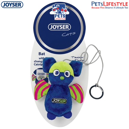 JOYSER Cat Bat with Replaceable Catnip Balls – Green/Blue | Interactive Cat Toy