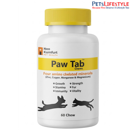 PAW TAB – Complete Multivitamin, Mineral & Omega Supplement Chewable Tablets for Dogs & Cats