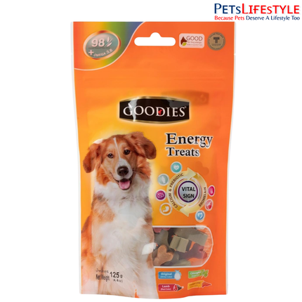 Goodies Energy Dog Treats - Bone Shaped - 125 g