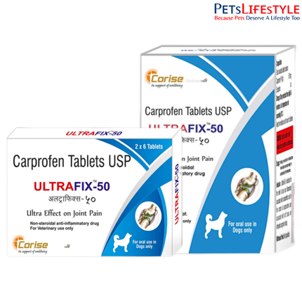 Corise Ultrafix Carprofen Tablets 50mg| Arthritis, Osteoarthritis & Pain Relief Treatment