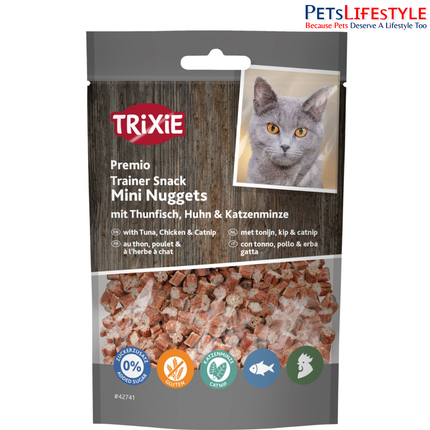 Premio Trainer Snack Mini Nuggets with Tuna, Chicken and Catnip