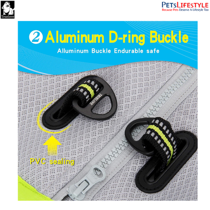 Truelove Cooling Vest for Dogs – Gray / Yellow – Evaporative Cooling Harness
