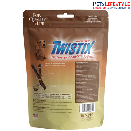 Twistix Peanut & Carob Dental Dog Treats – Twisted Dental Chews for Fresh Breath, Clean Teeth & Healthy Gums