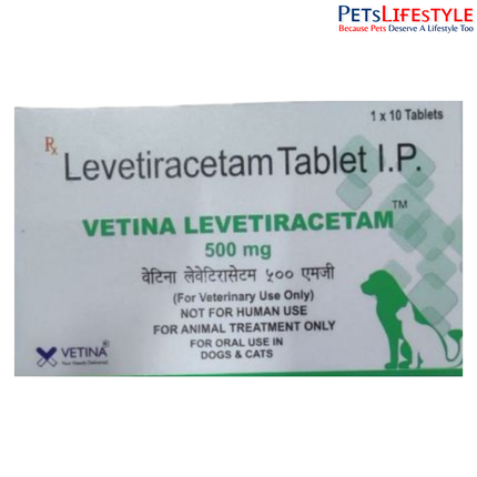 Vetina Levetiracetam 500 mg Tablets for Dogs and Cats 10 Tablets