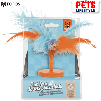 Buy FOFOS Tumbler Cat Toy – Electronic Wobble Toy with Bird Sounds & Feathers