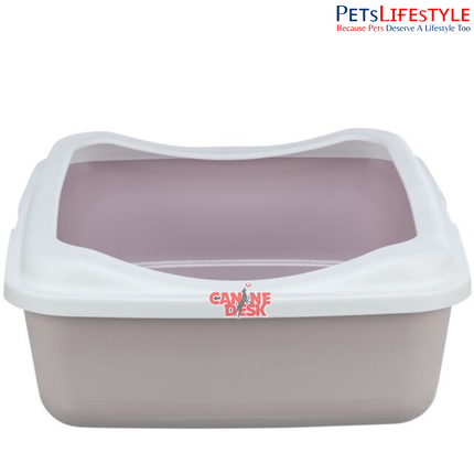 Trixie Classic Litter Tray with Rim – Durable Plastic Cat Litter Box for Cats and Kittens