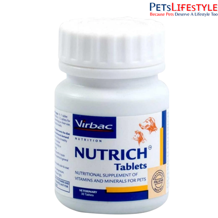 Virbac Nutrich Multi Vitamin Tablets for Dogs and Cats